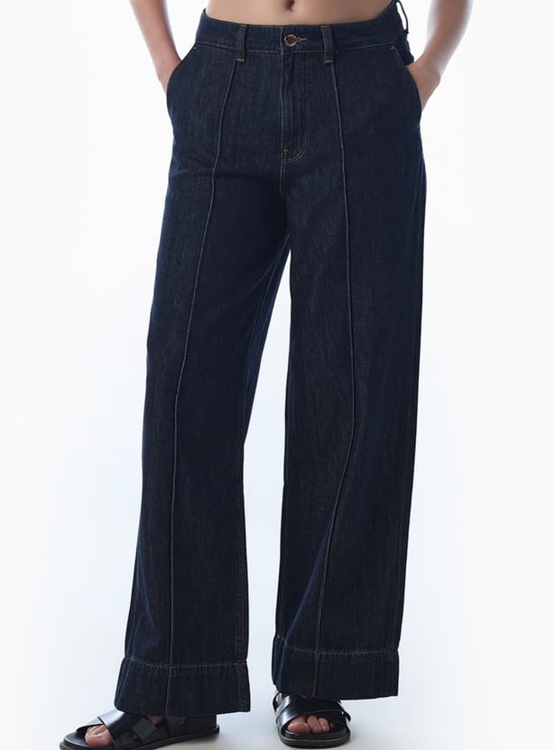 ONLY Solid Wide Leg Jeans