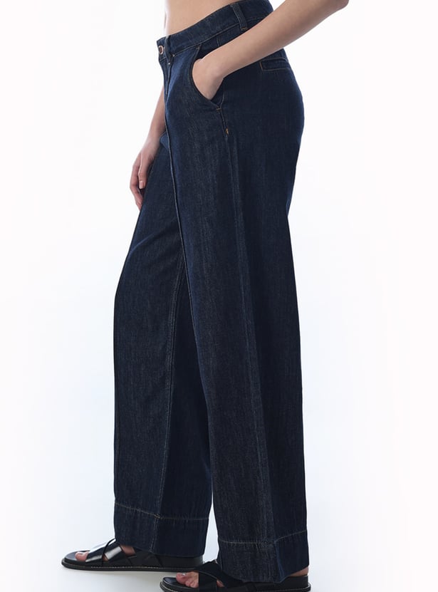 ONLY Solid Wide Leg Jeans