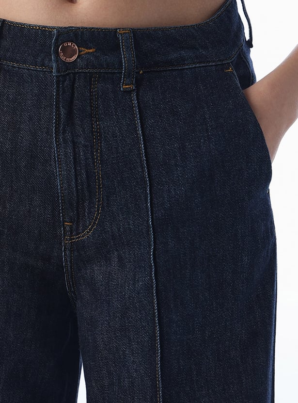 ONLY Solid Wide Leg Jeans