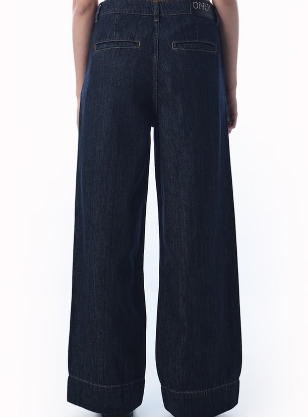 ONLY Solid Wide Leg Jeans