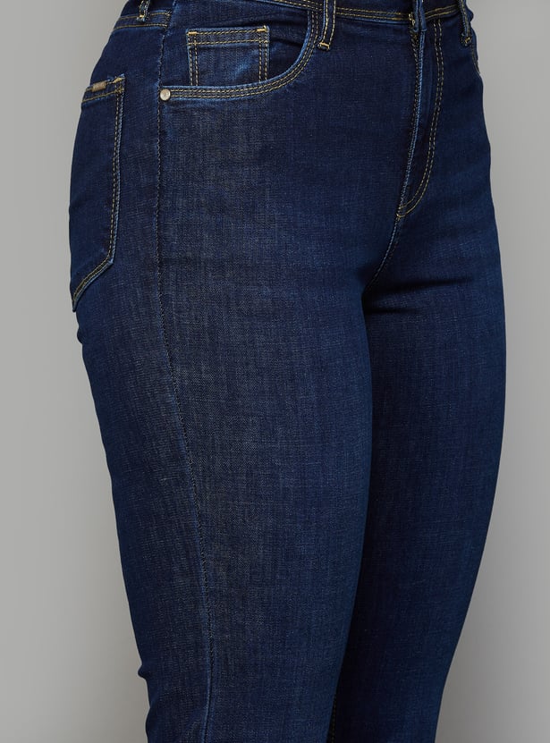 KRAUS Solid Mini Flared Jeans