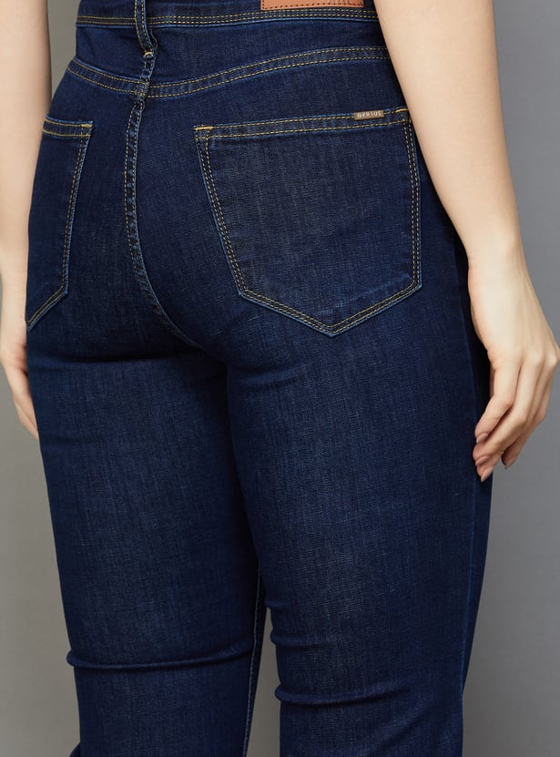 KRAUS Solid Mini Flared Jeans