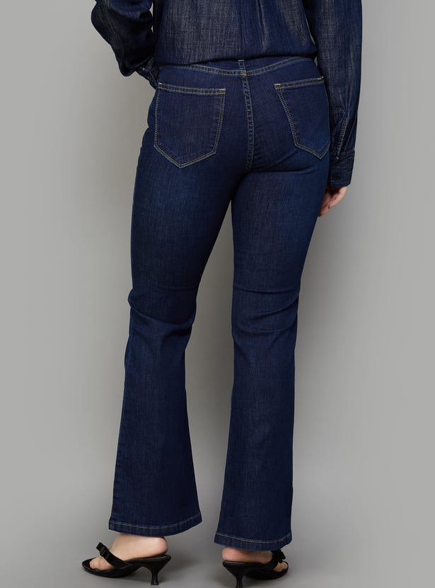 KRAUS Solid Mini Flared Jeans
