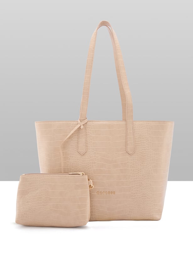 CAPRESE Aza Croc Textured Shoulder Bag with Pouch