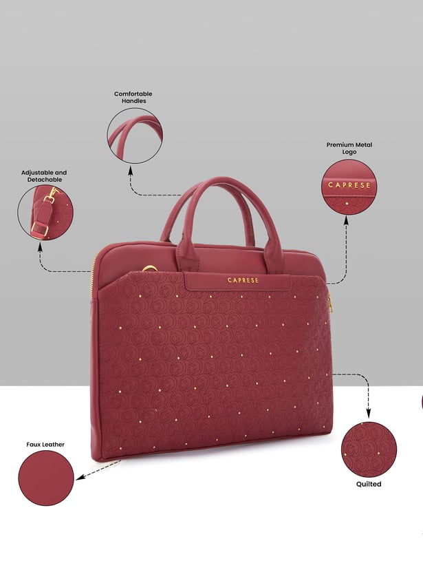 CAPRESE Quilted Laptop Bag