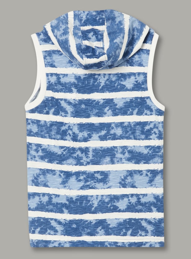 FAME FOREVER Boys Striped Hooded T-shirt