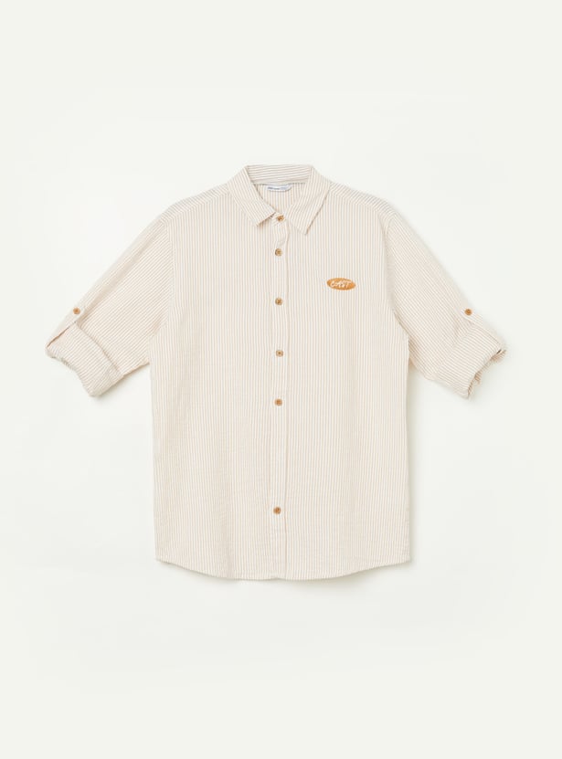 FAME FOREVER Boys Striped Shirt