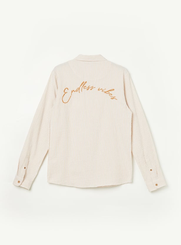 FAME FOREVER Boys Striped Shirt