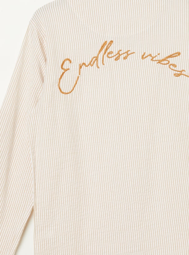 FAME FOREVER Boys Striped Shirt