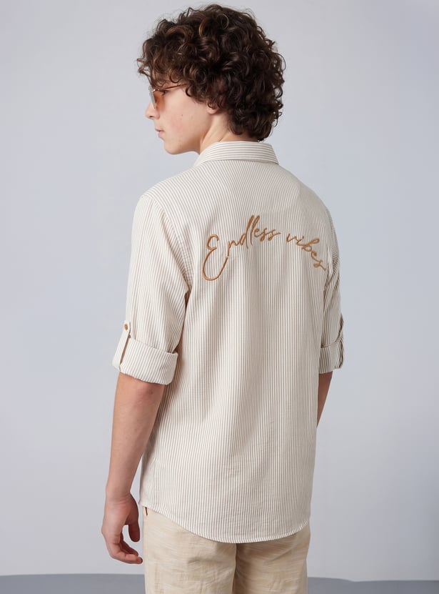 FAME FOREVER Boys Striped Shirt