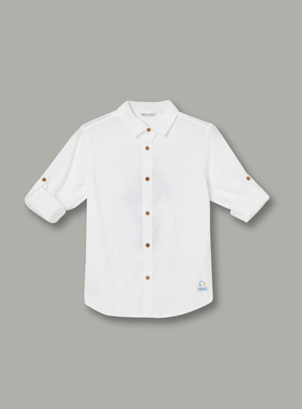 FAME FOREVER Boys Embroidered Shirt
