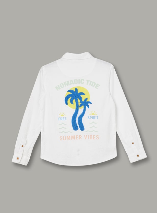FAME FOREVER Boys Embroidered Shirt