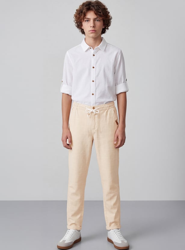 FAME FOREVER Boys Solid Track Pants