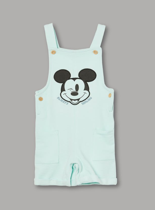 FAME FOREVER Boys Mickey Mouse Dungaree with T-shirt