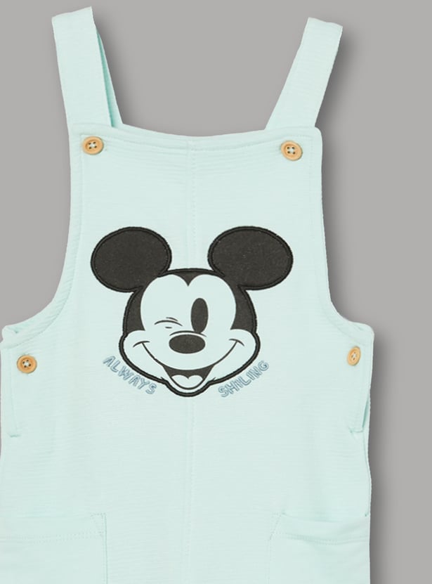 FAME FOREVER Boys Mickey Mouse Dungaree with T-shirt