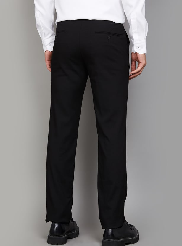 VAN HEUSEN Solid Slim Fit Formal Trousers
