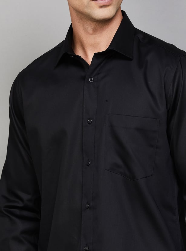 VAN HEUSEN Solid Custom Fit Formal Shirt