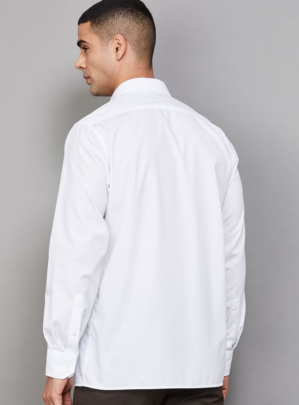 VAN HEUSEN Solid Custom Fit Formal Shirt