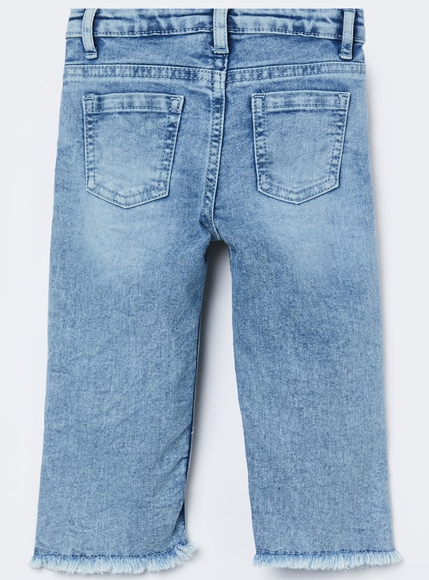 FAME FOREVER Girls Embroidered Jeans