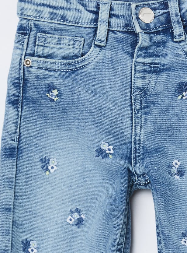 FAME FOREVER Girls Embroidered Jeans