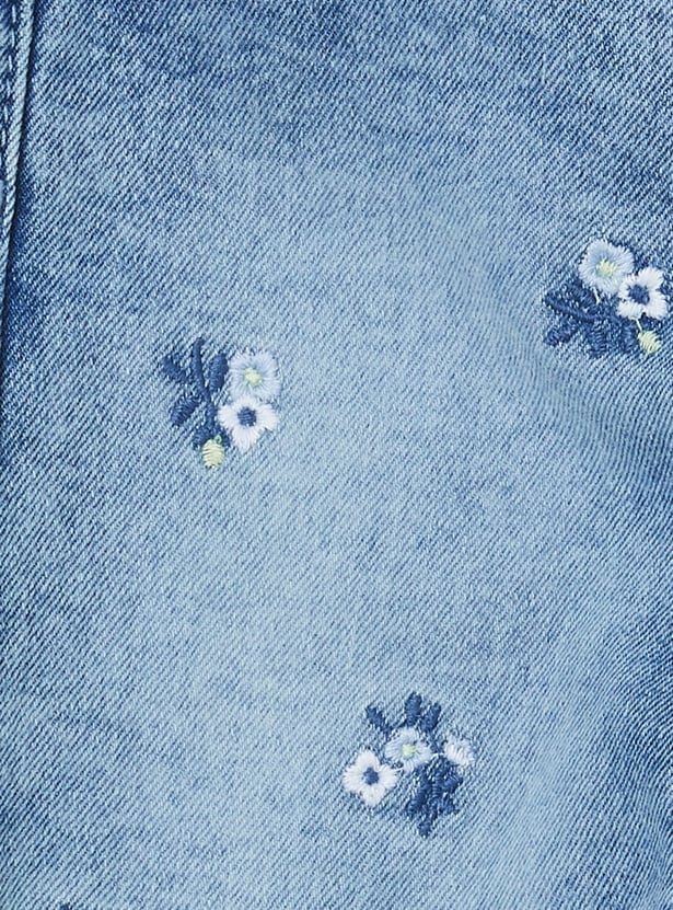 FAME FOREVER Girls Embroidered Jeans