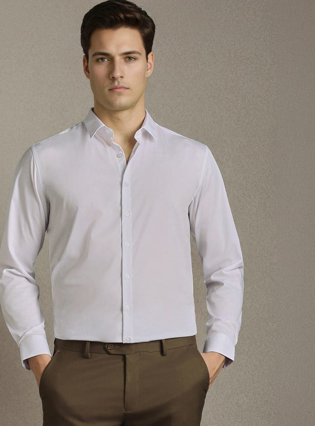 LOUIS PHILIPPE Solid Slim Fit Formal Shirt