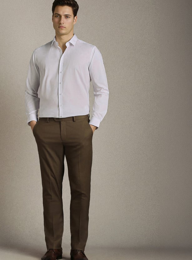 LOUIS PHILIPPE Solid Slim Fit Formal Shirt