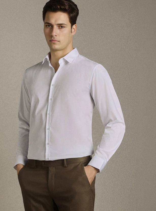 LOUIS PHILIPPE Solid Slim Fit Formal Shirt