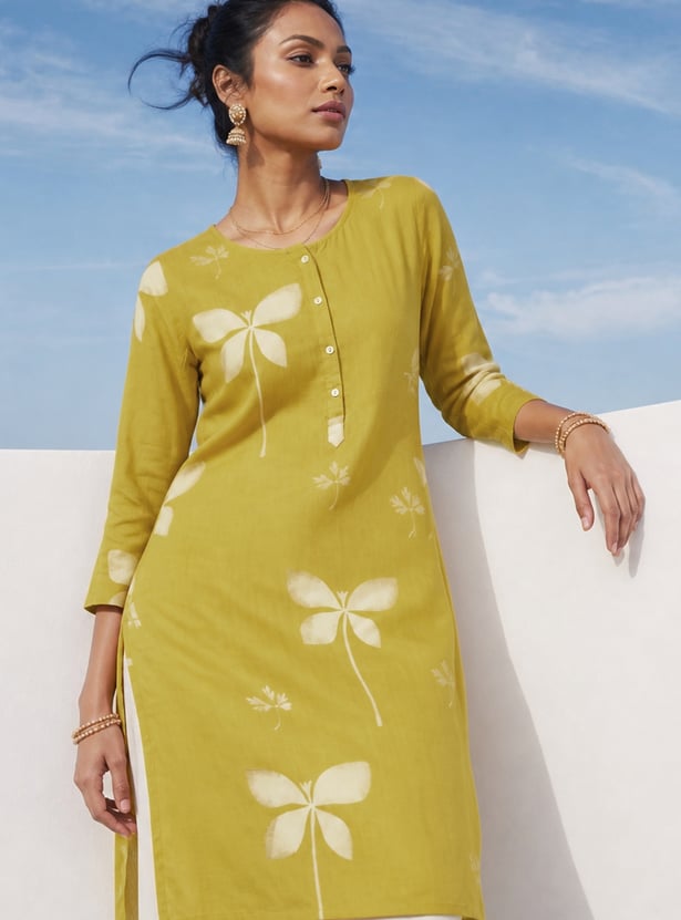 MELANGE Ethnic Motif Straight Kurta