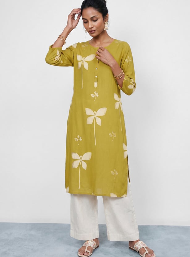 MELANGE Ethnic Motif Straight Kurta
