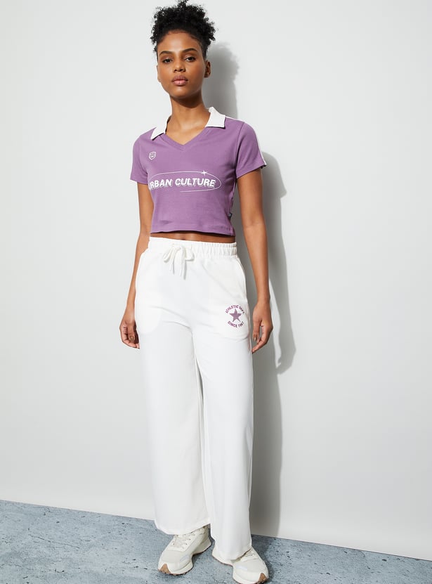 KAPPA Typographic Print Crop T-shirt