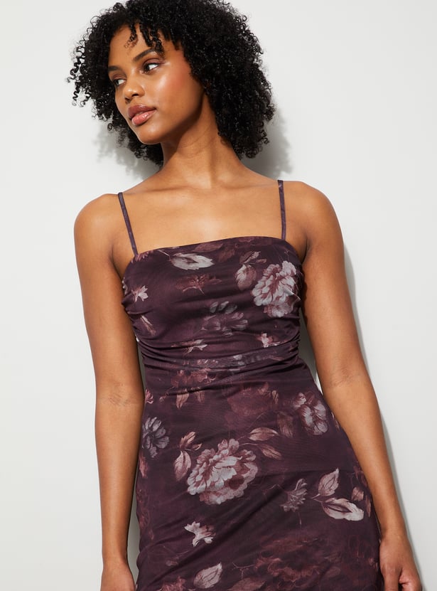 GINGER Floral Print Bodycon Dress