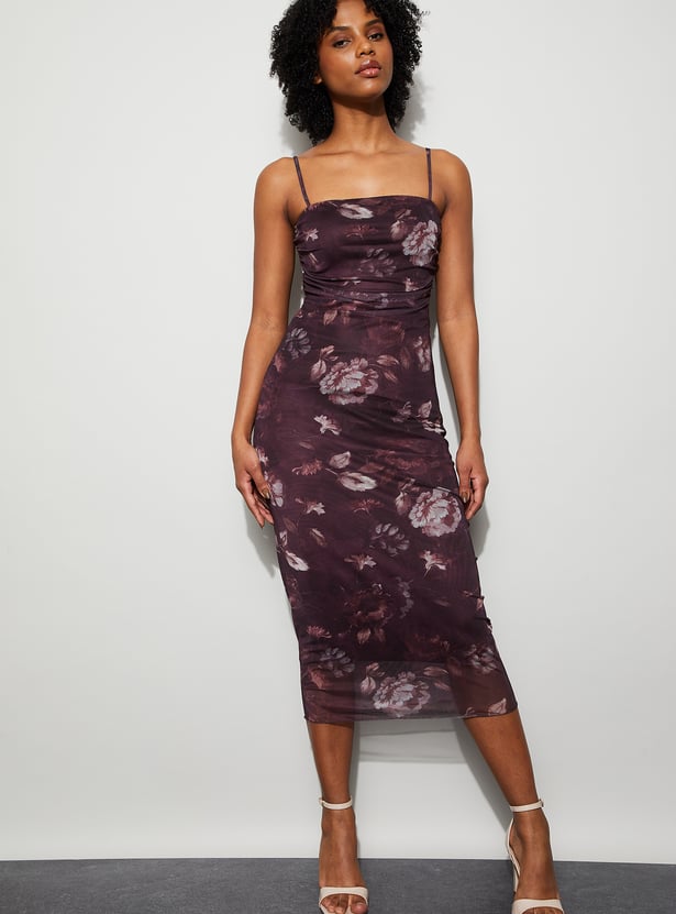 GINGER Floral Print Bodycon Dress