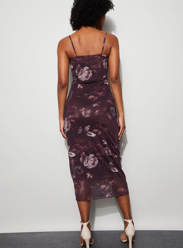 GINGER Floral Print Bodycon Dress