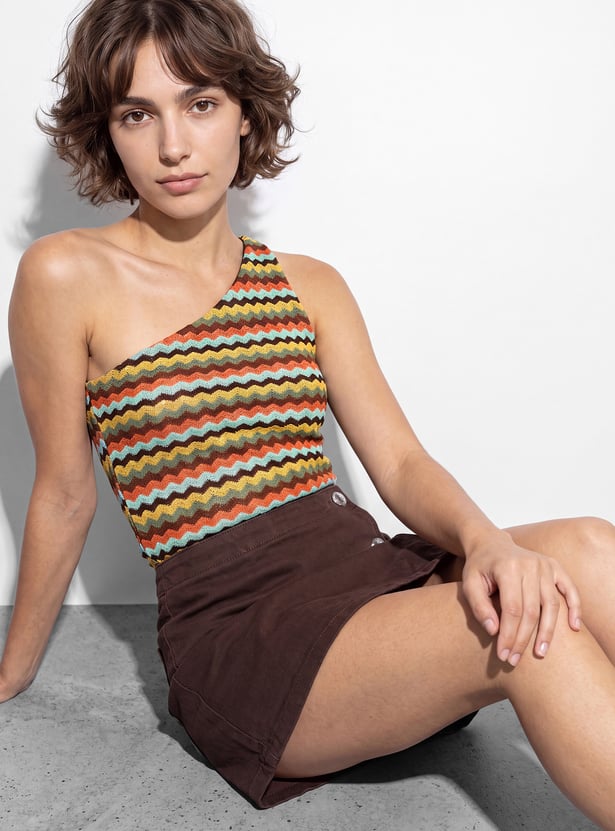 GINGER Chevron Knit Top