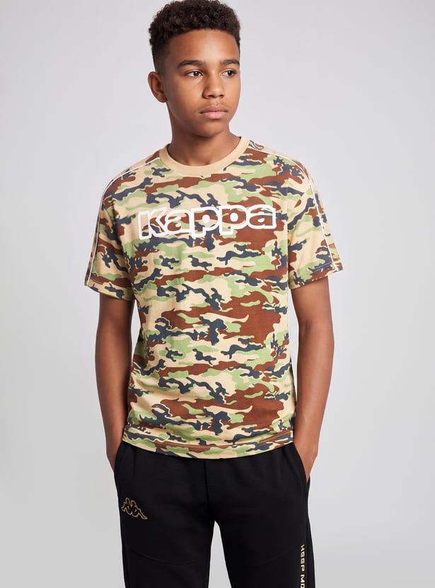 KAPPA Boys Camouflage Print T-shirt