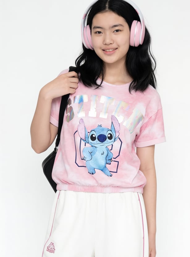 FAME FOREVER Girls Lilo & Stitch T-shirt