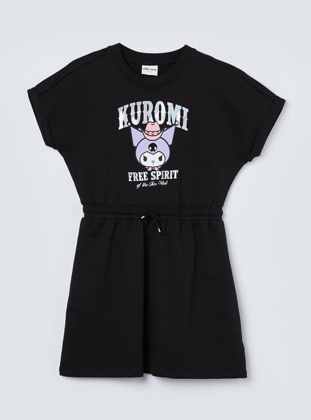 FAME FOREVER Girls Kuromi Graphic Print Dress