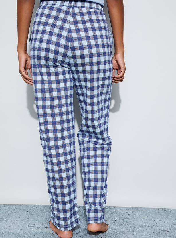 GINGER Checked Elasticated Pyjamas