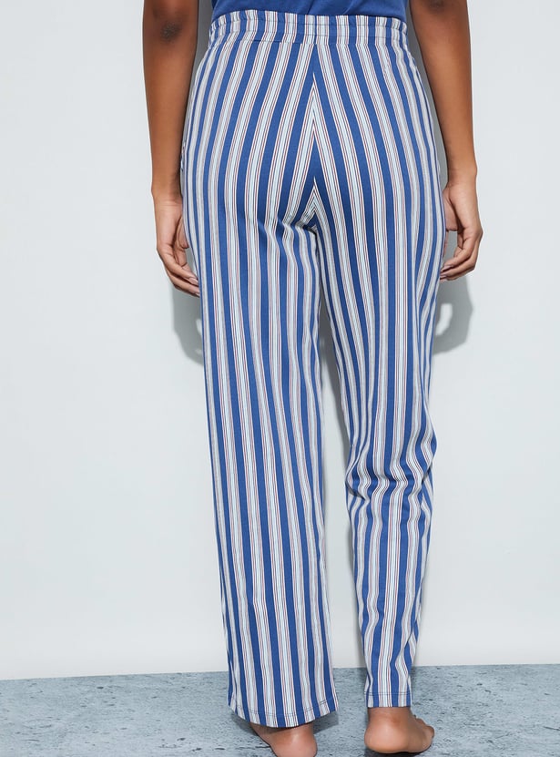 GINGER Striped Elasticated Pyjamas