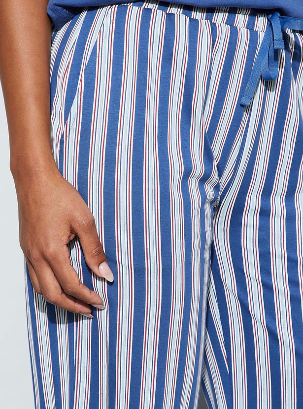 GINGER Striped Elasticated Pyjamas