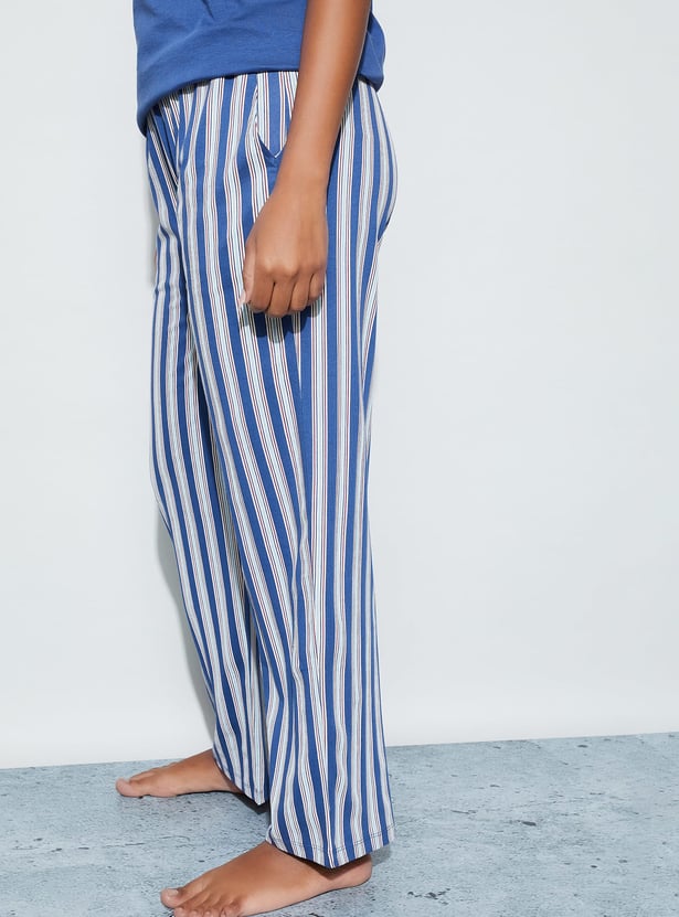 GINGER Striped Elasticated Pyjamas