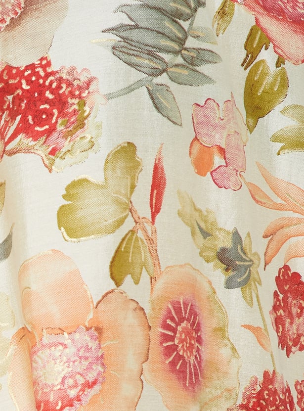 MELANGE Floral Print Straight Kurta