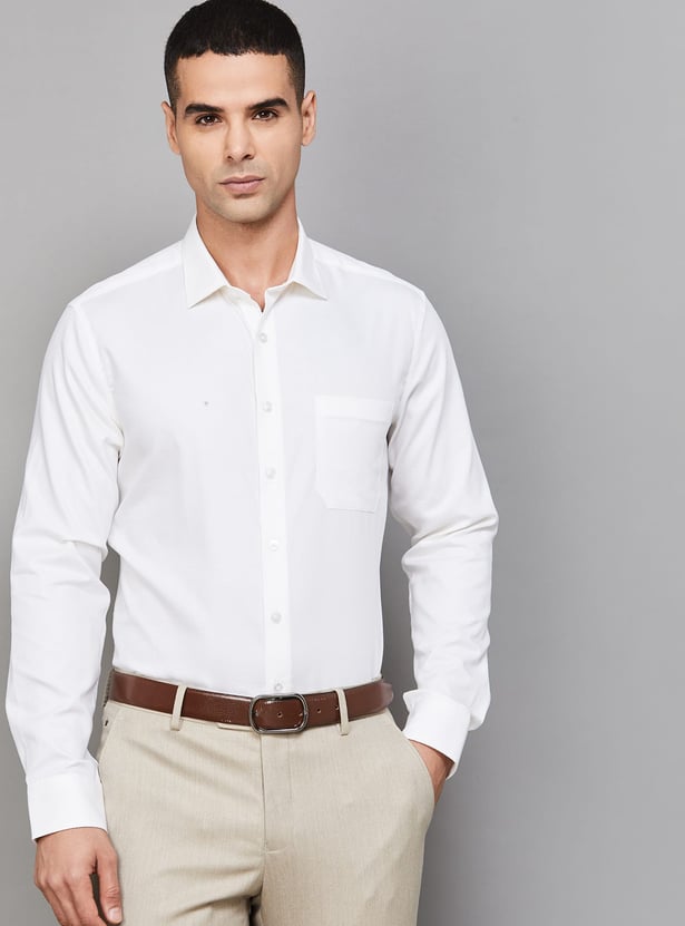 LOUIS PHILIPPE Textured Slim Fit Formal Shirt