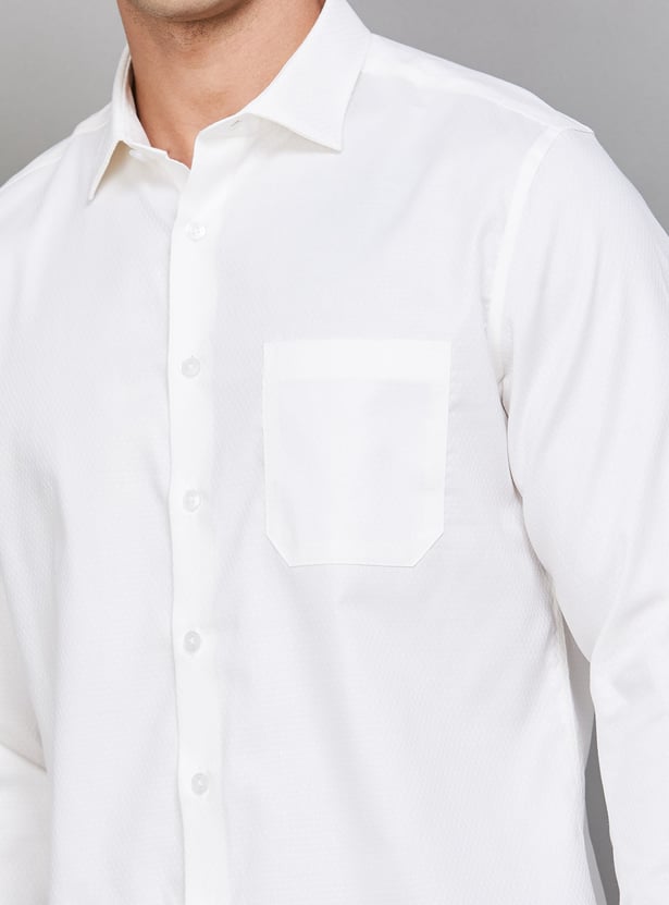 LOUIS PHILIPPE Textured Slim Fit Formal Shirt