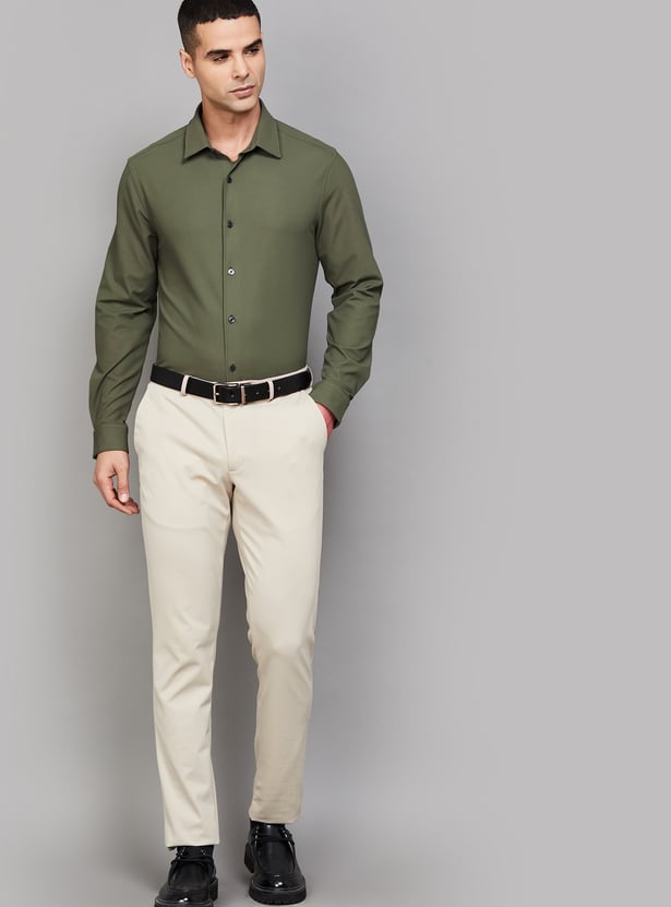 LOUIS PHILIPPE Textured Slim Fit Formal Shirt