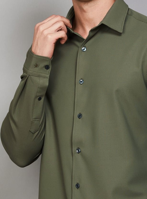 LOUIS PHILIPPE Textured Slim Fit Formal Shirt