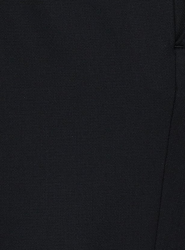 LOUIS PHILIPPE Solid Slim Straight Formal Trousers
