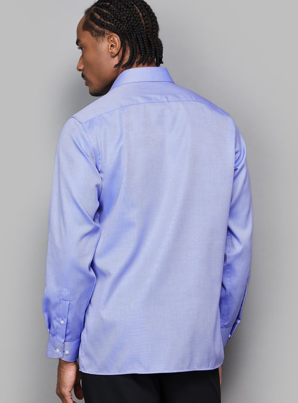 VAN HEUSEN Textured Regular Fit Formal Shirt