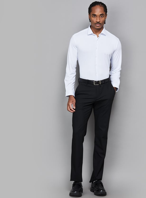 VAN HEUSEN Textured Slim Fit Formal Shirt